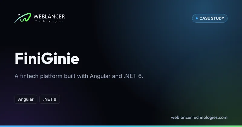 FiniGinie, built with Angular, .NET 6